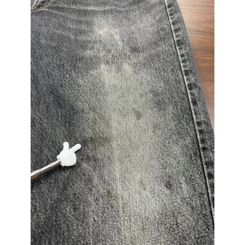 Levi’s 505 Vintage Orange Tab USA Straight Leg Denim Jeans Faded Black W34 L30
